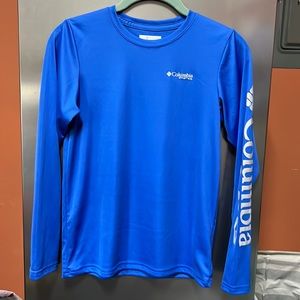 Columbia PFG  Terminal Tackle Youth Size M (10/12) Omni-Shade Protection in Blue